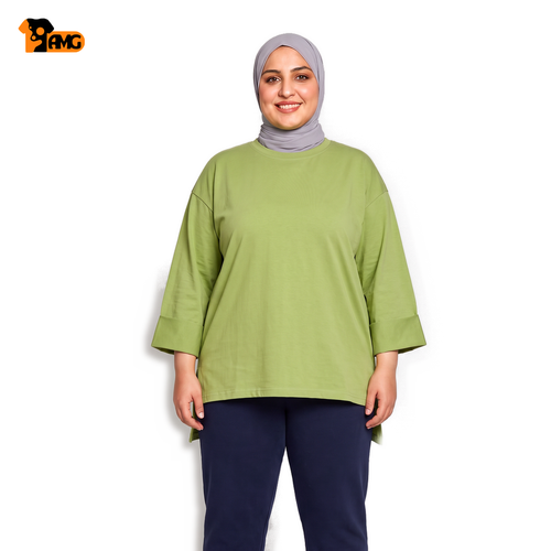 تيشيرت أوفر سايز كم مقلوب - فسدقي